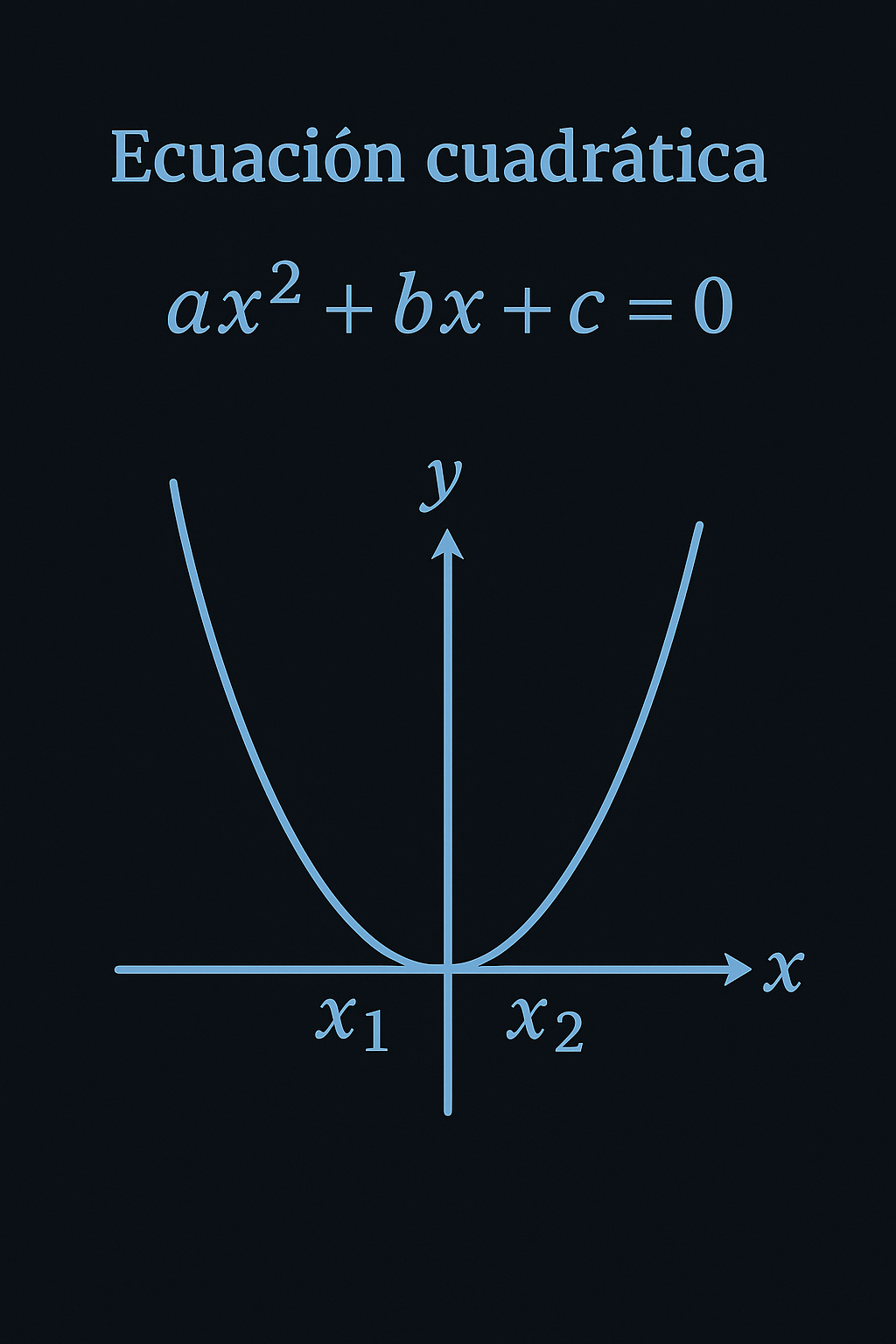 Gráfica de una parábola representando una ecuación cuadrática